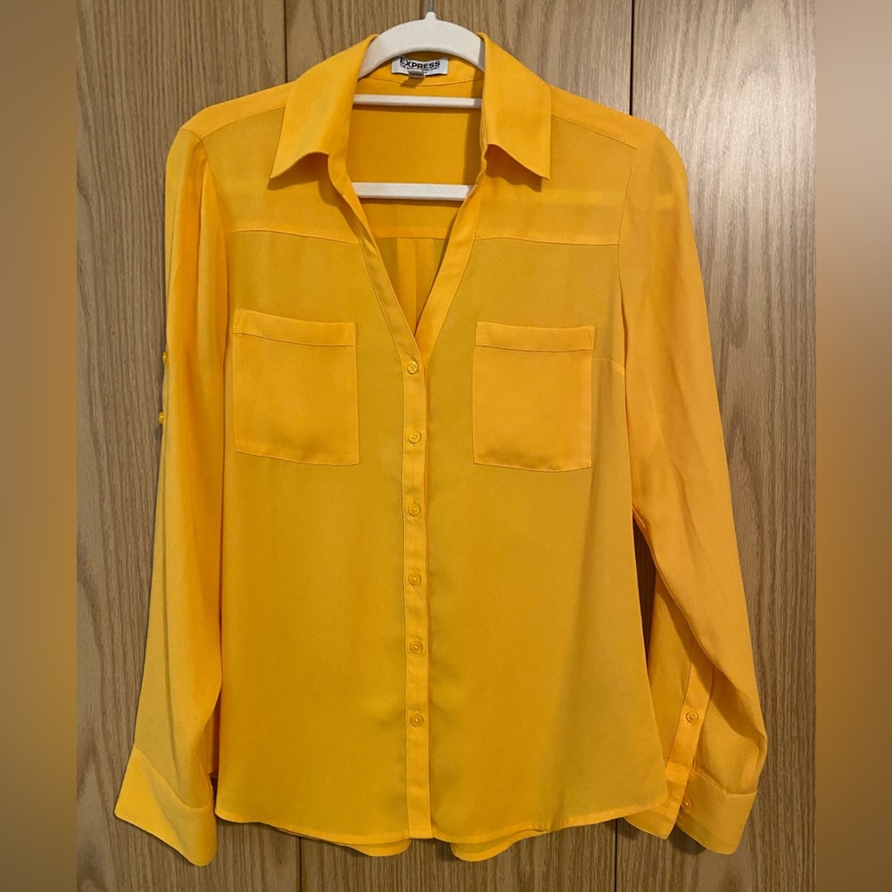 Express Portofino Shirt Yellow Size S - NWOT Never Worn